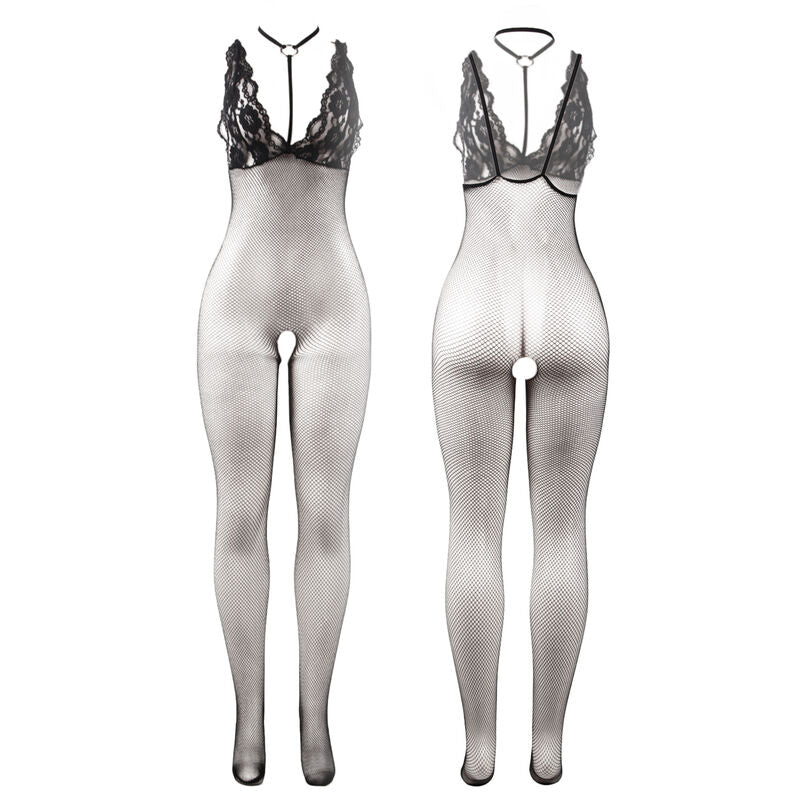 SUBBLIME - Transparent Nettingbodystocking med Åpen Skritt