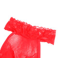 SUBBLIME - Bodystocking i nett og blonde med åpen skritt og høy hals