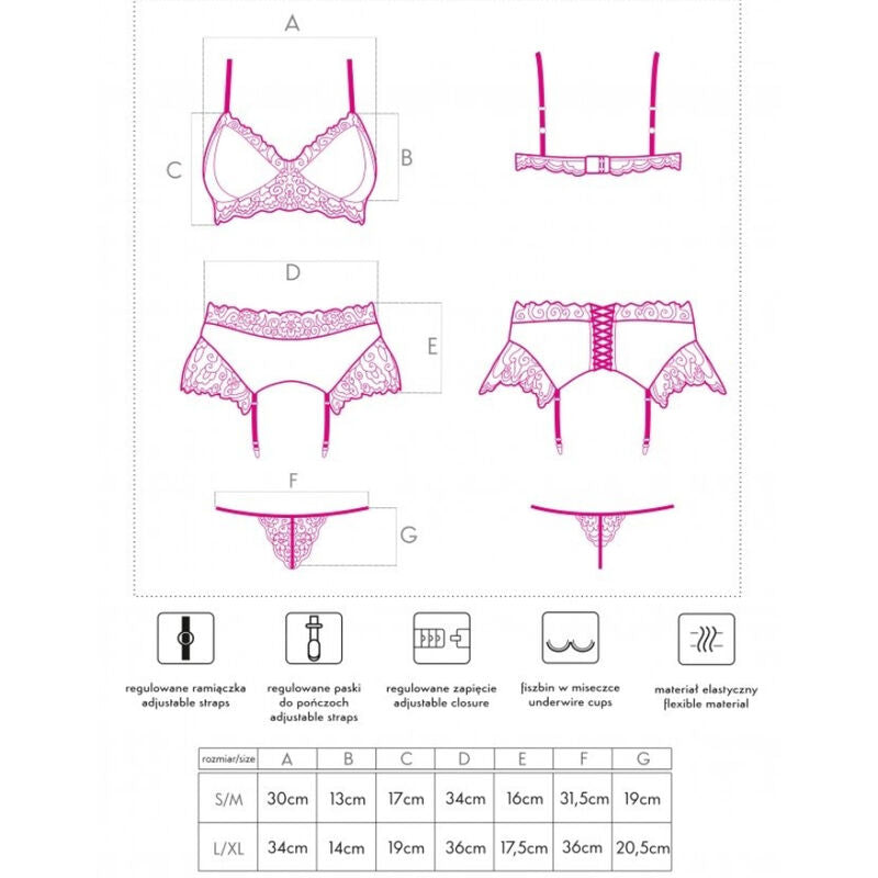 LIVCO CORSETTI - Nahir BH + truse + hofteholder