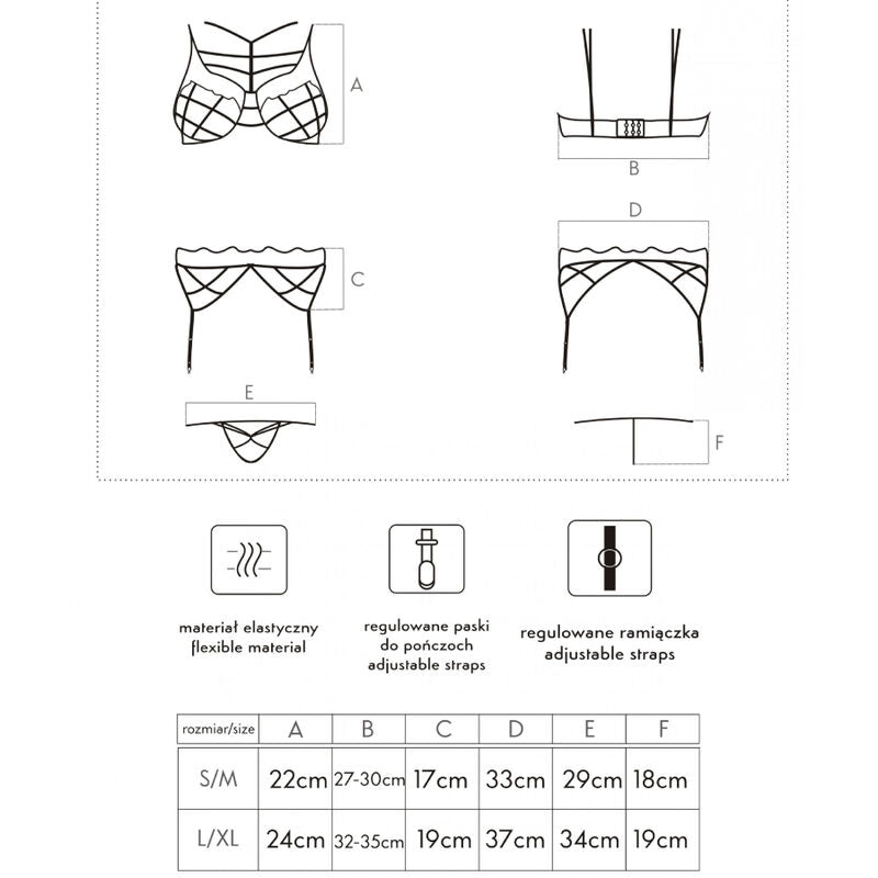LIVCO CORSETTI FASHION - Soledad BH, Truse og Hofteholder