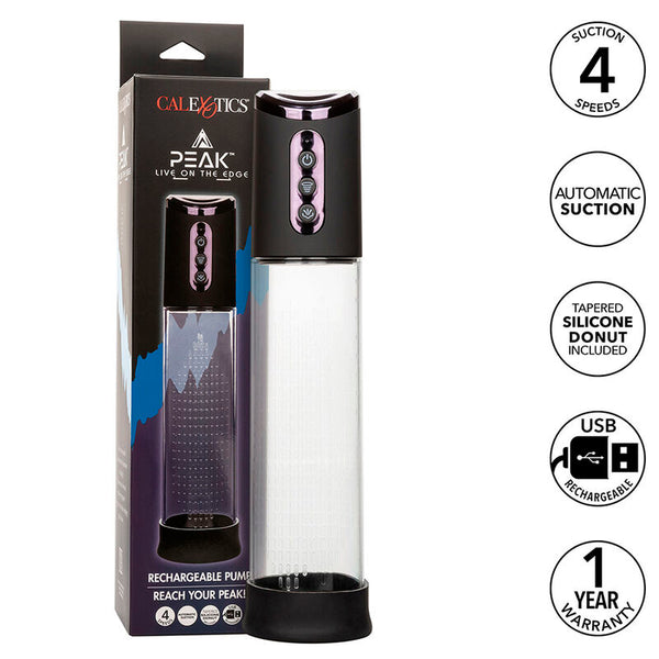 CALEXOTICS - Peak Oppladbar sugepumpe 4 hastigheter