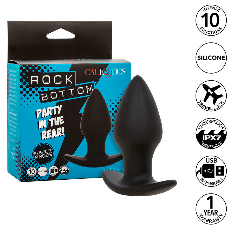 CALEXOTICS - Rock Bottom Perfect Vibrerende Analplugg 10 vibrasjoner Silikon