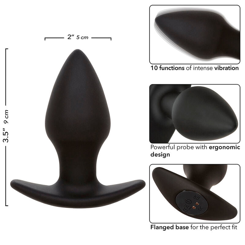 CALEXOTICS - Rock Bottom Perfect Vibrerende Analplugg 10 vibrasjoner Silikon