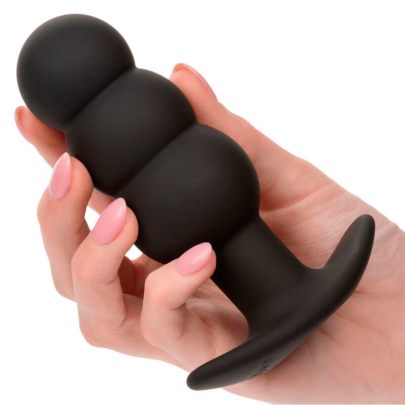 CALEXOTICS - Rock Bottom Analplugg med perler 10 vibrasjoner Silikon