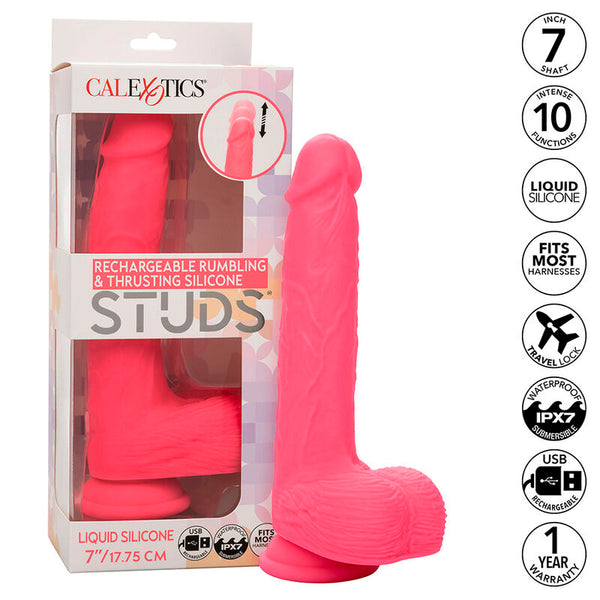 CALEXOTICS - Studs Realistisk vibrator med støt 10 vibrasjoner