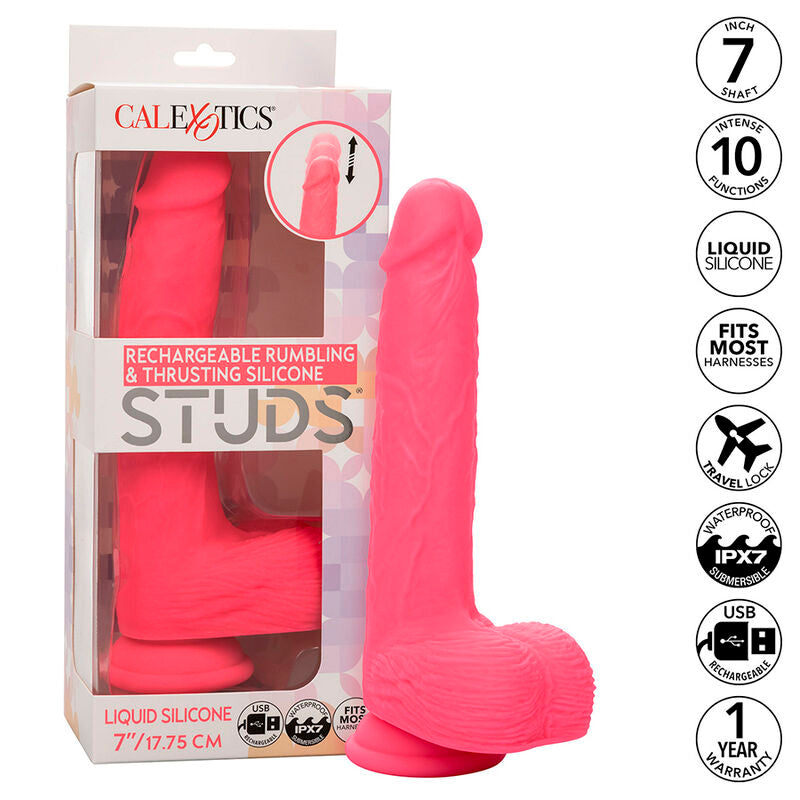 CALEXOTICS - Studs Realistisk vibrator med støt 10 vibrasjoner