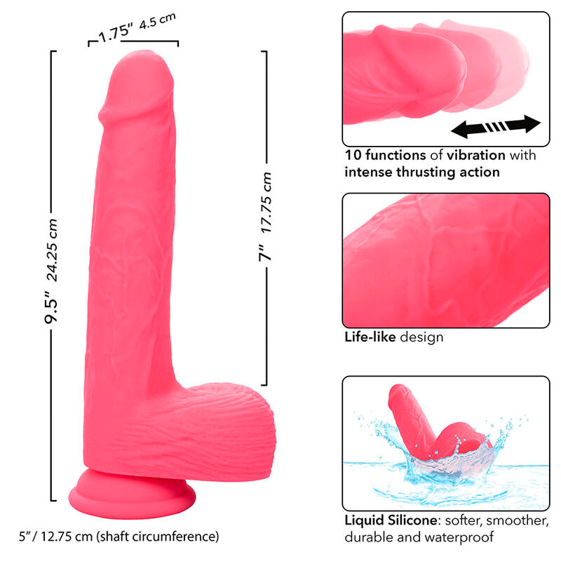 CALEXOTICS - Studs Realistisk vibrator med støt 10 vibrasjoner