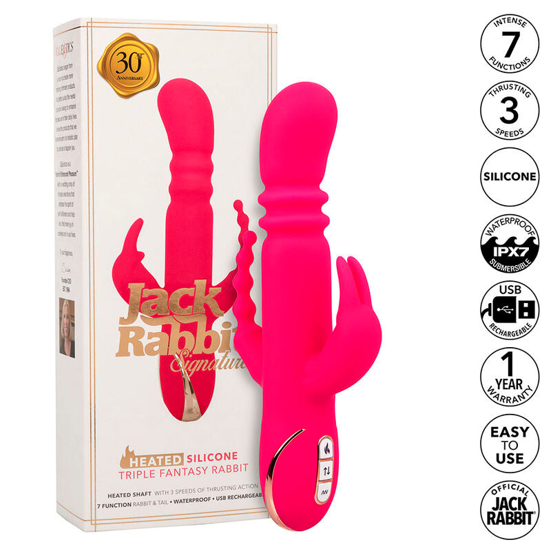 CALEXOTICS - Jack Rabbit Signature Triple Rabbitvibrator med varme