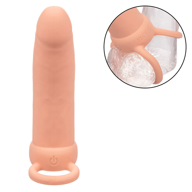 CALEXOTICS - Performance Maxx Tykk Dobbelpenetrator 10 vibrasjoner Naturfarge