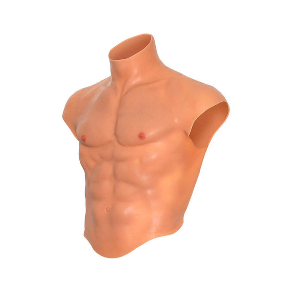 HIDDEN DESIRE - Alter Ego Silikon torso-skjorte med magemuskler Flesh
