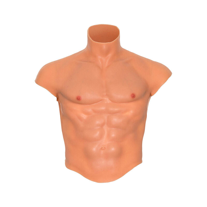HIDDEN DESIRE - Alter Ego Silikon torso-skjorte med magemuskler Flesh