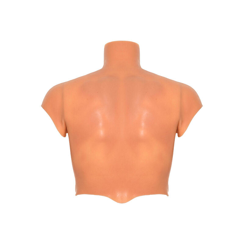 HIDDEN DESIRE - Alter Ego Silikon torso-skjorte med magemuskler Flesh