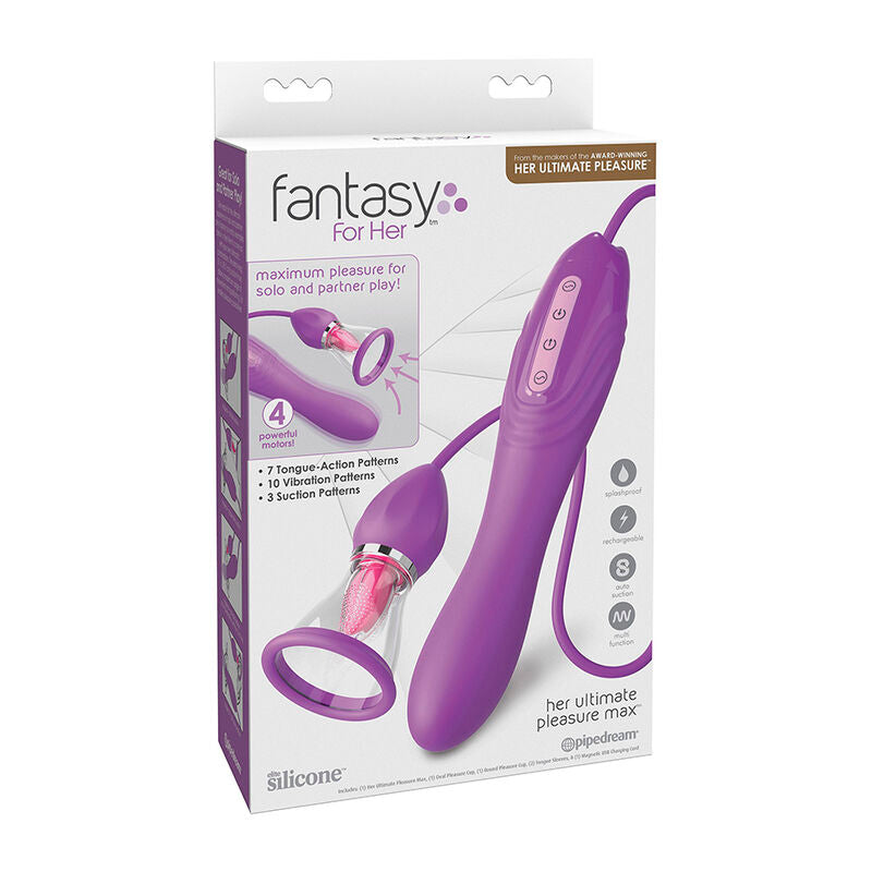 FANTASY FOR HER - Ultimate Pleasure Max Klitorissuger med Slange og Tunge