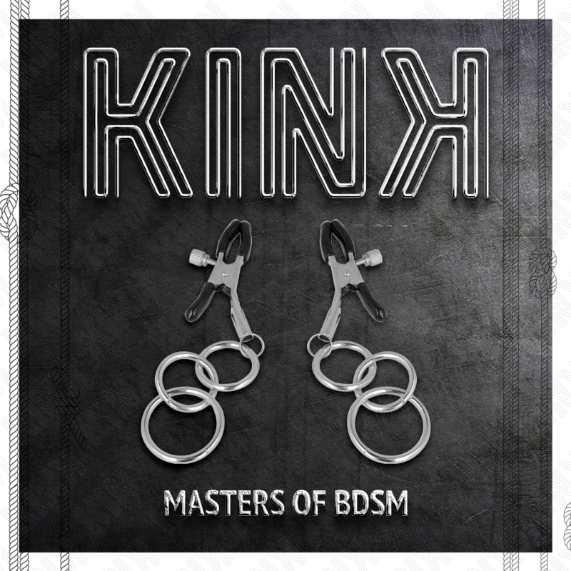 KINK - Brystvorteklemme med 3 O-ringer 6 cm