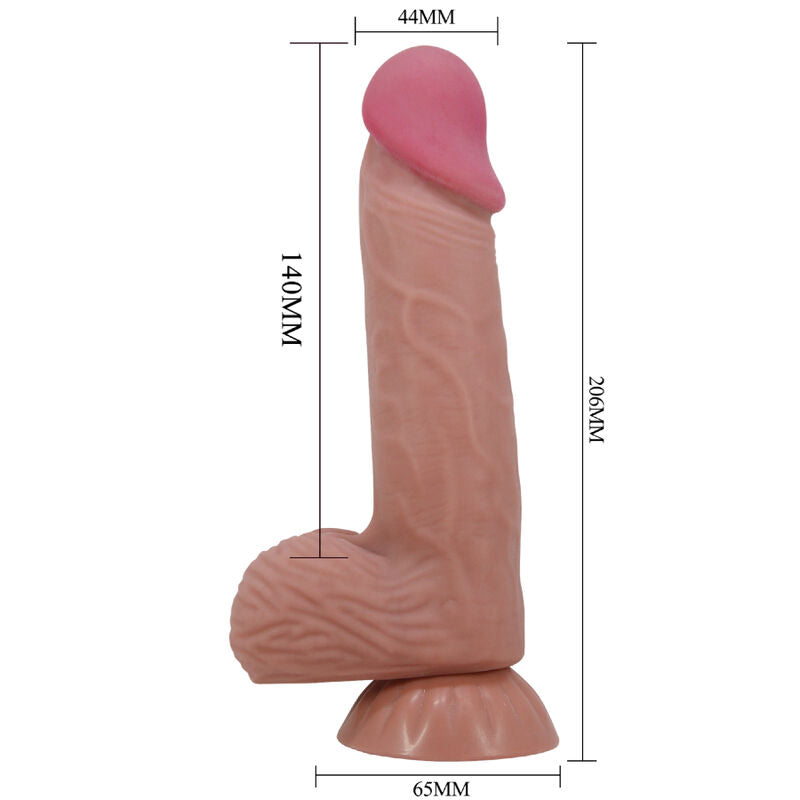 PRETTY LOVE - Sliding Skin Realistisk dildo med sugekopp 20,6 cm