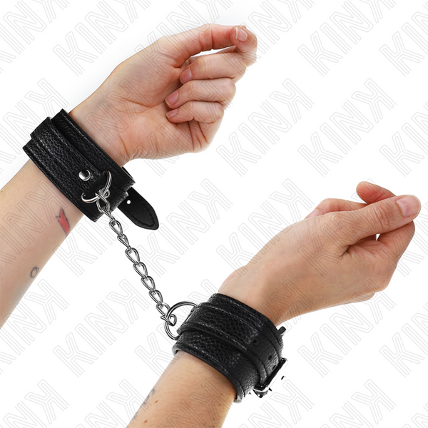 KINK - Håndleddsmansjetter med slangemønster Sort justerbare