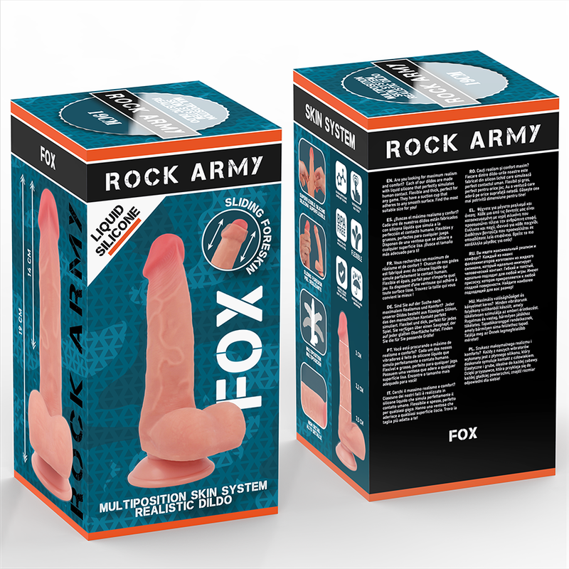 ROCKARMY - Liquid Silicone Fox Realistisk dildo 19 cm