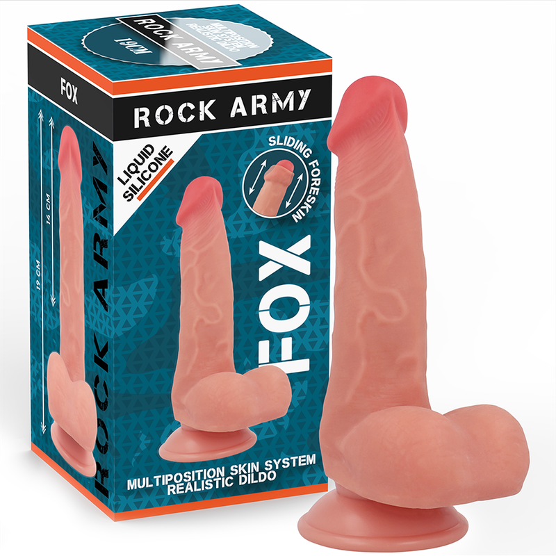 ROCKARMY - Liquid Silicone Fox Realistisk dildo 19 cm