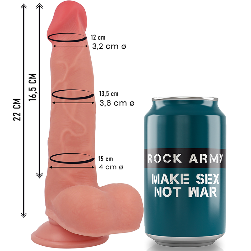 ROCKARMY - Ranger Liquid Silicone Realistisk Dildo 22 cm
