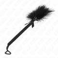 KINK - Kilefjær med Nylontau og Sort Sløyfe 25 cm
