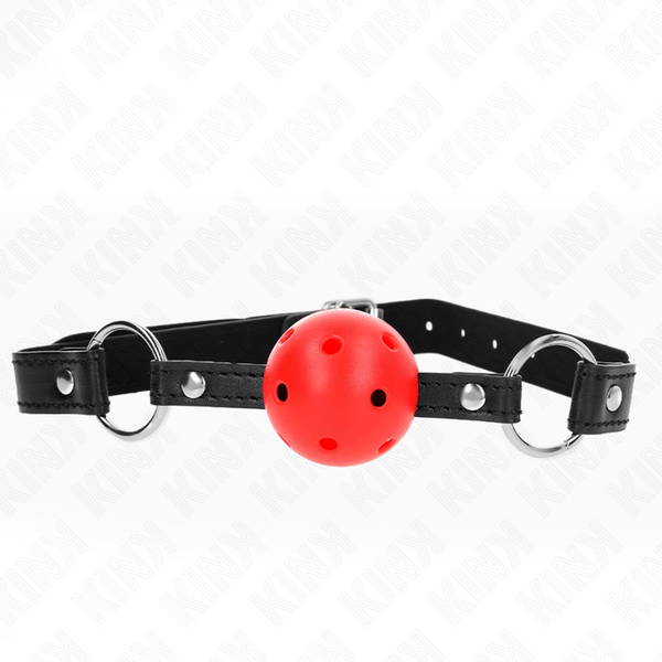 KINK - Ballknebel med hul hard ball Rød Modell 1 4,5 cm