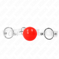 KINK - Ball-gag i Transparent PVC 4 cm Rød Justerbar