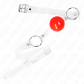 KINK - Ball-gag i Transparent PVC 4 cm Rød Justerbar