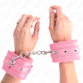 KINK - Pelsfôret Håndleddsmansjetter Rosa