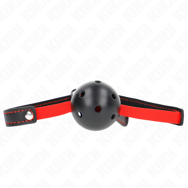 KINK - Munnknebel med hul hard ball og elastisk stropp 4,5 cm