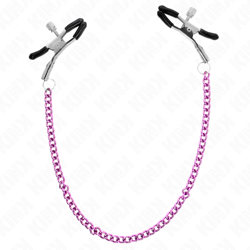 KINK - Brystvorteklemmer med kjede Lilla 30 cm