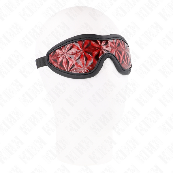 KINK - Øyenbind med rødt diamantmønster 20,5 × 6 cm