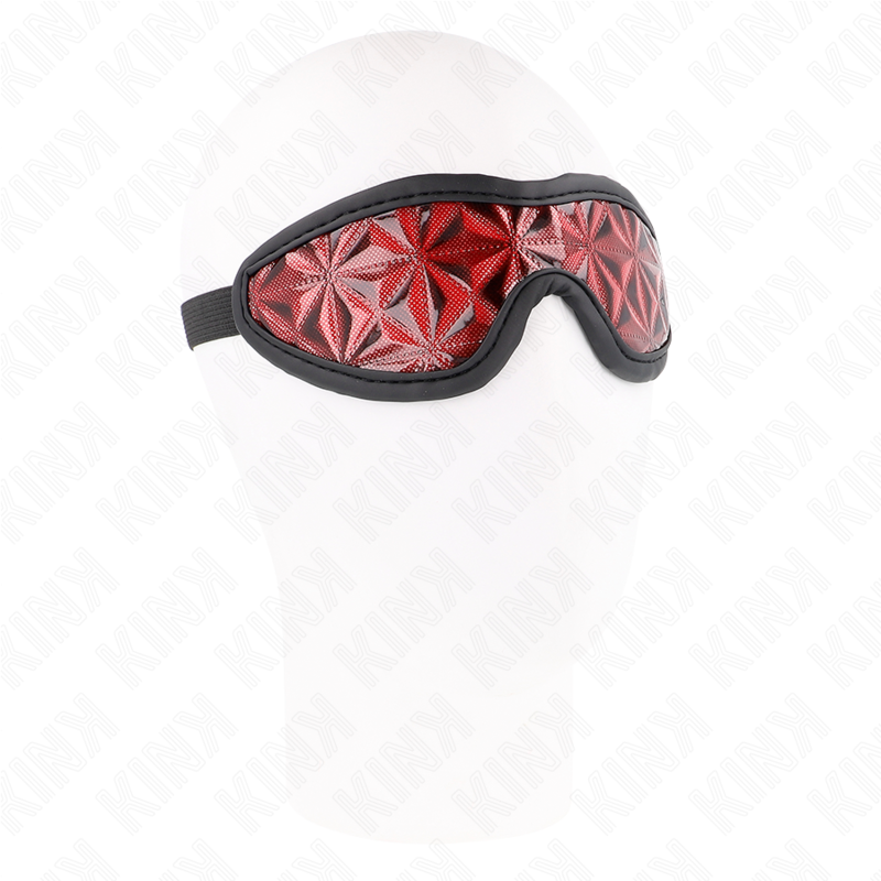 KINK - Øyenbind med rødt diamantmønster 20,5 × 6 cm