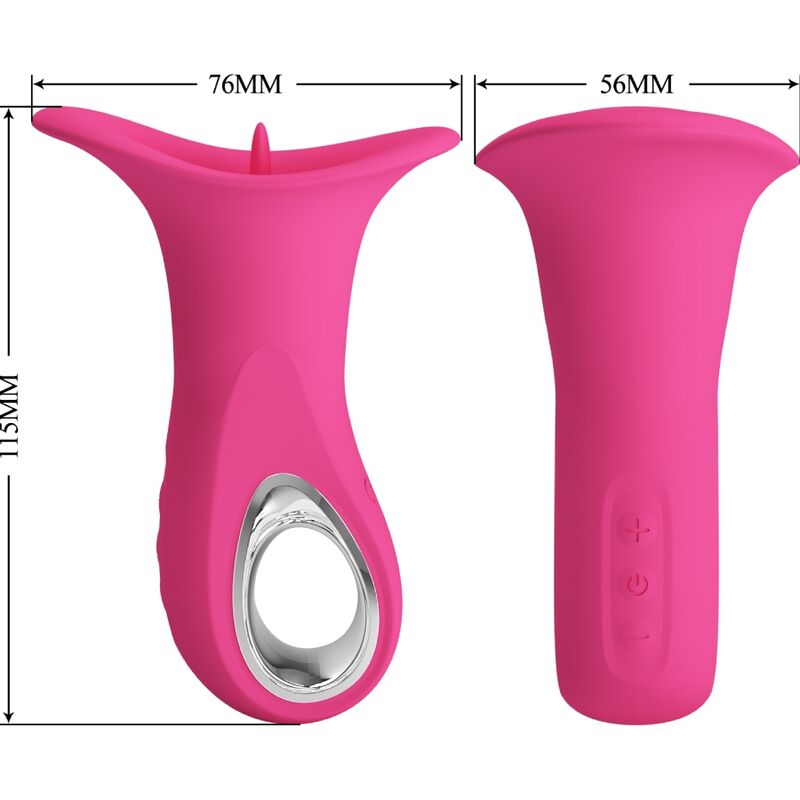 PRETTY LOVE - Clyde Oral-vibrator med vibrerende tunge 12 vibrasjoner