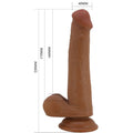 PRETTY LOVE - Tallen Realistisk Dildo Brun 22 cm