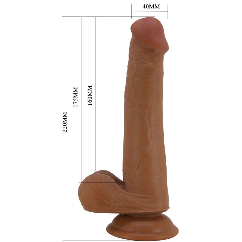 PRETTY LOVE - Tallen Realistisk Dildo Brun 22 cm