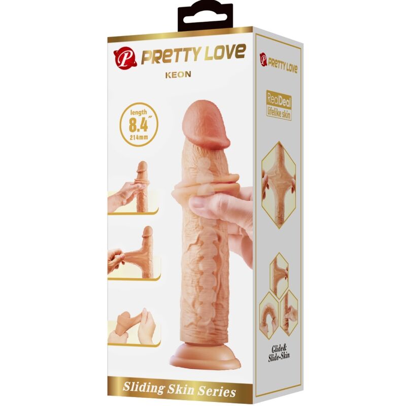 PRETTY LOVE - Keon Realistisk Dildo Hud 21 cm