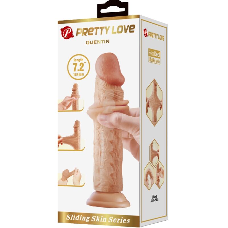 PRETTY LOVE - Quentin Realistisk Dildo Hud 18 cm