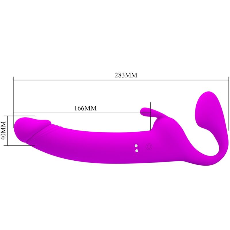 PRETTY LOVE - Zanini Strapless strap-on 10 vibrasjoner