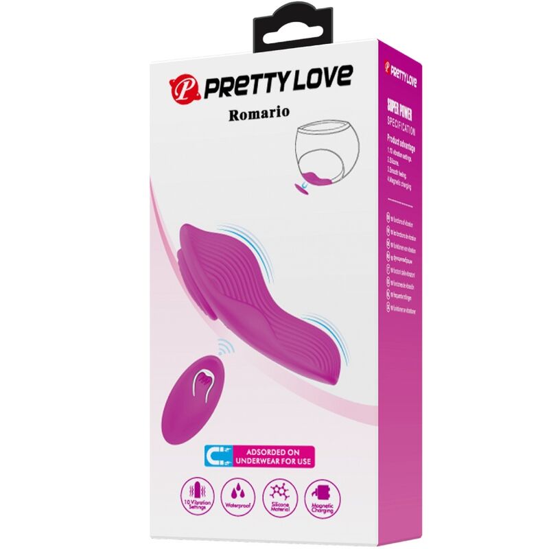 PRETTY LOVE - Romario Påleggsvibrator for klitoris med fjernkontroll