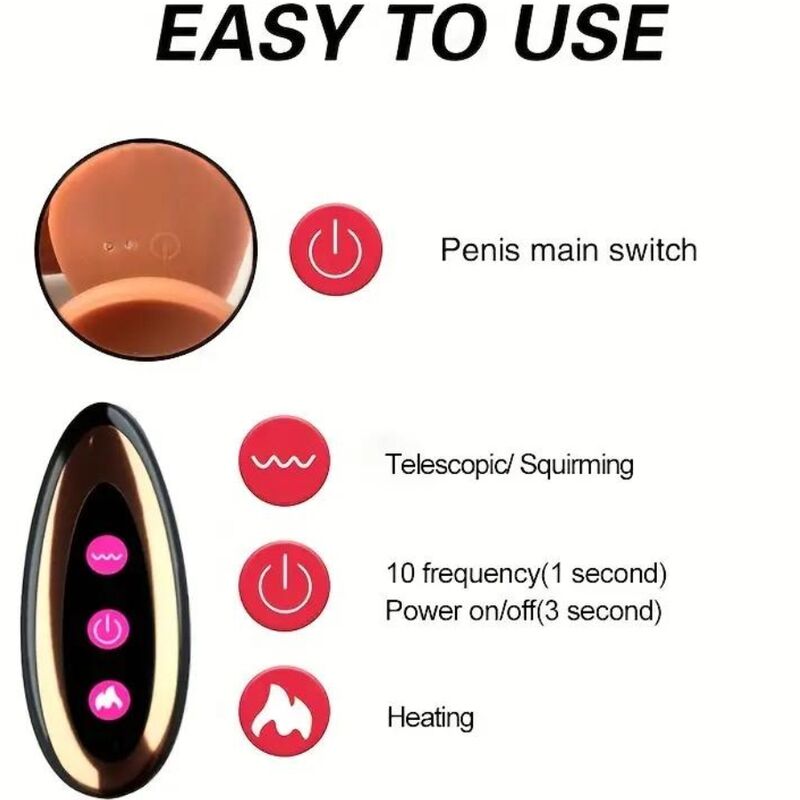 ARMONY - Fjernstyrt vibrerende realistisk dildo