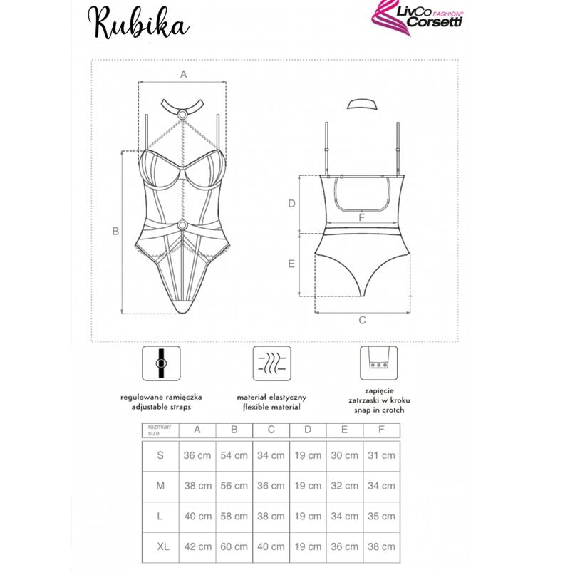 LIVCO CORSETTI - Rubika LC XG079 Body med choker