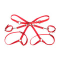 SUBBLIME - Håndjern med bondage-belte Rød One Size