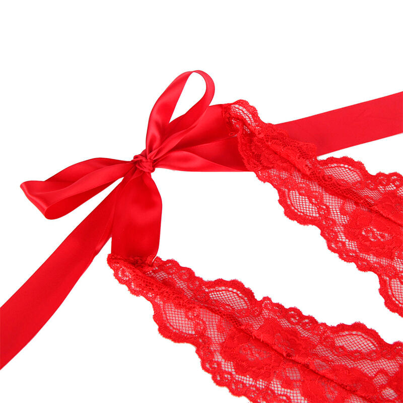 SUBBLIME - Sexy body med volanger og belte