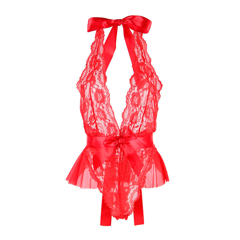 SUBBLIME - Sexy body med volanger og belte