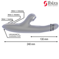 IBIZA - Dobbeltvibrator med klemfunksjon