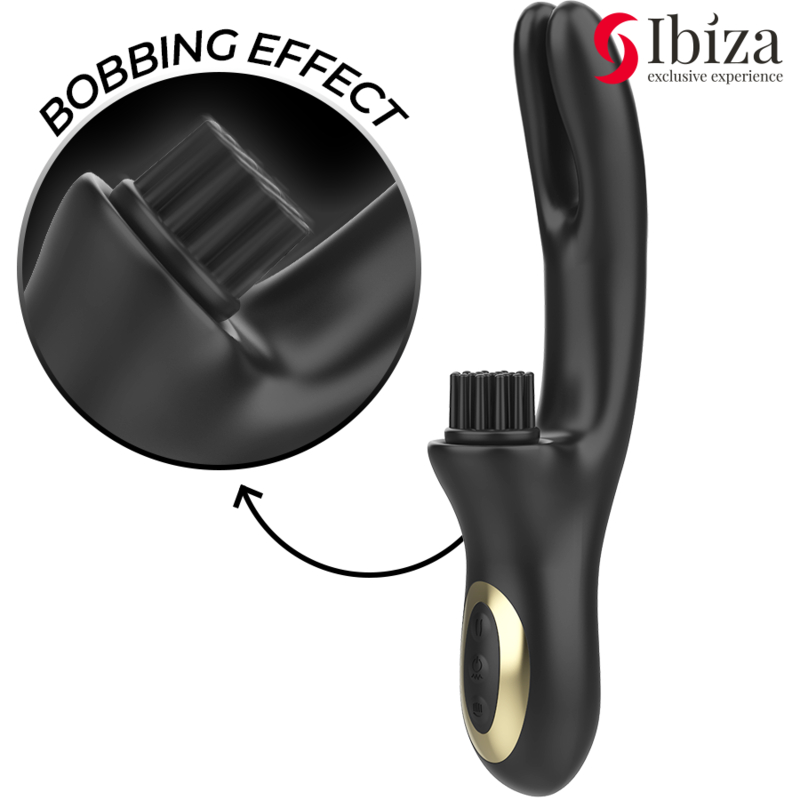 IBIZA - Hi-Tech Rabbitvibrator med børste, klitorisstimulator og dobbel bølge
