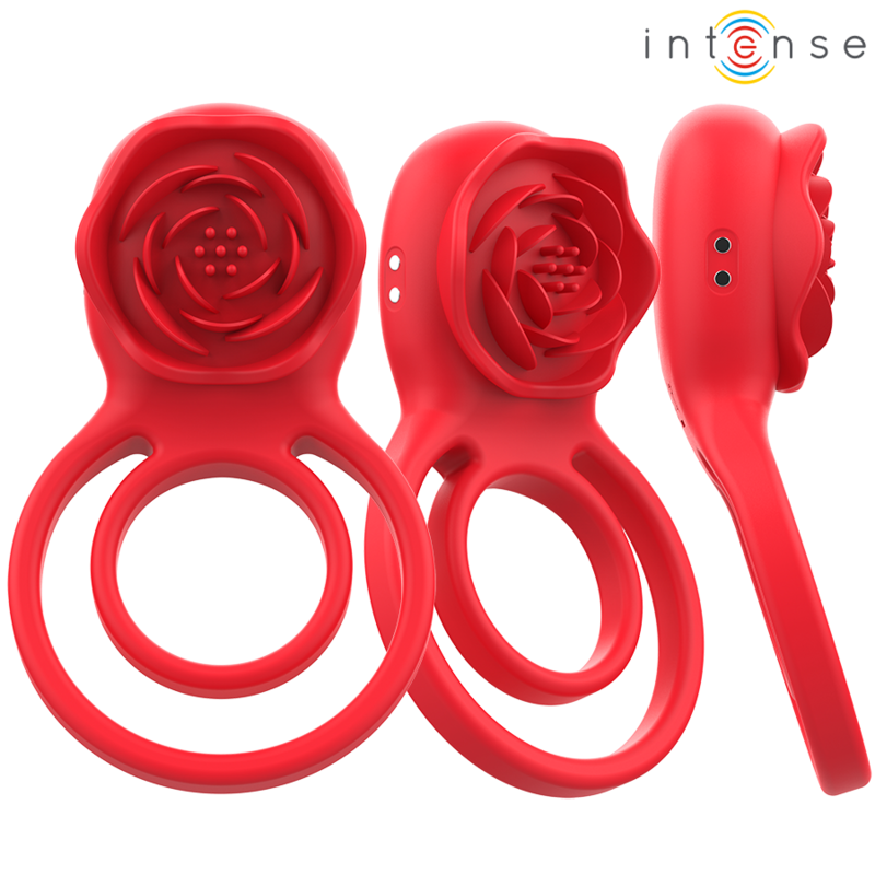 INTENSE - Gail Rosevibrator med sug 10 moduser og fjernkontroll