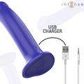 INTENSE - Victoria Vibrator med sugekopp 10 vibrasjoner Mørkeblå med fjernkontroll