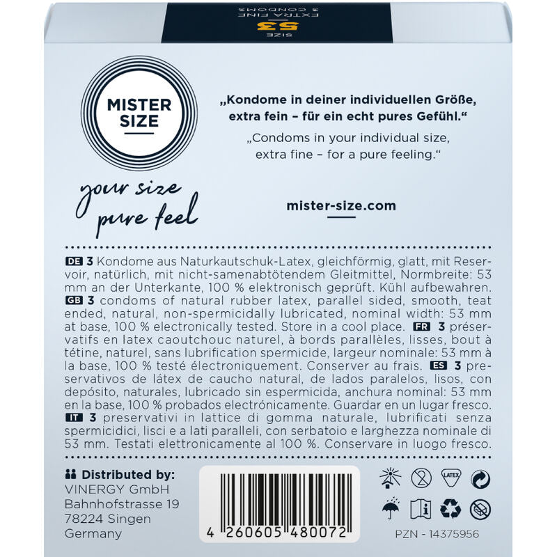 MISTER SIZE - M Standard Kondomer 3 stk