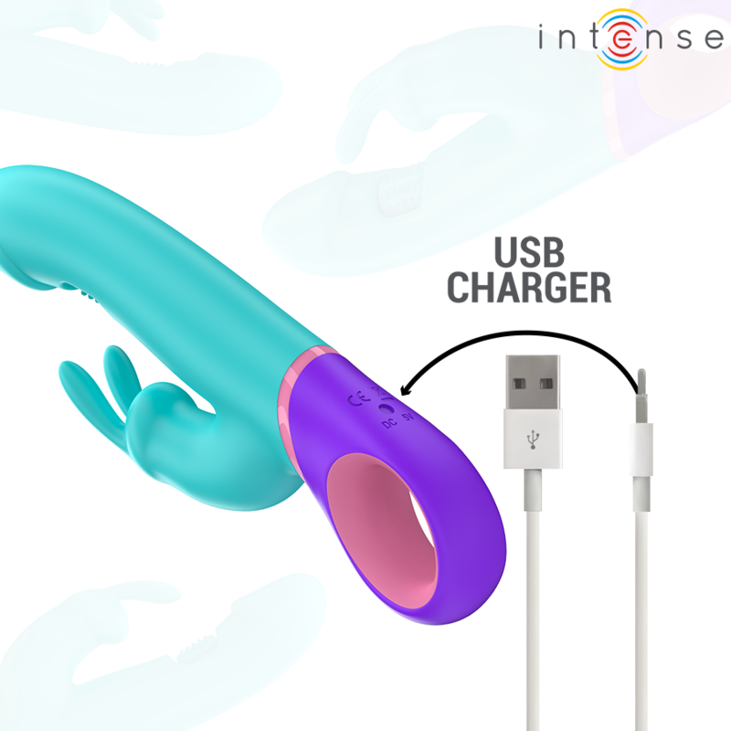 INTENSE - Monica Rabbitvibrator med roterende G-punktsstimulator